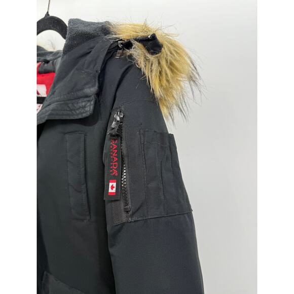 Canada Weather Gear Girls Faux Black Insulated Jacket w/ Fur Lined Hood - Picture 4 of 8